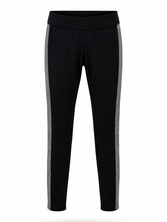 HUE Pants - HUE Black Leggings Side Stripe Stretch Pull On Pants Size Small